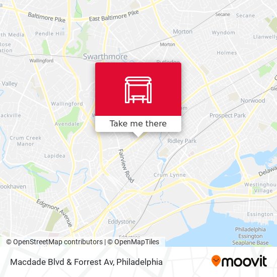 Macdade Blvd & Forrest Av map