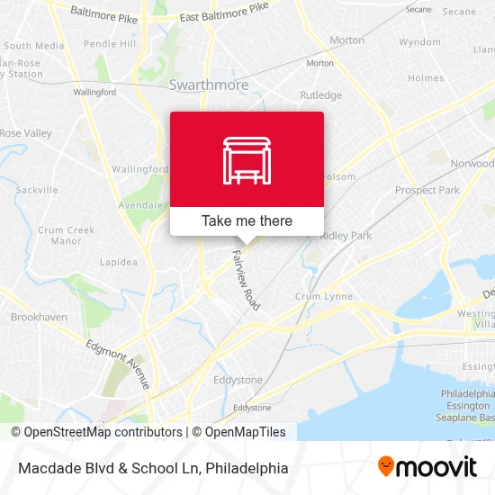 Macdade Blvd & School Ln map