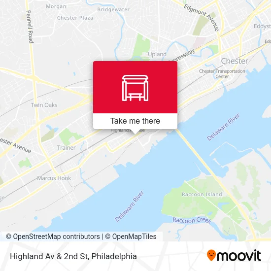 Highland Av & 2nd St map