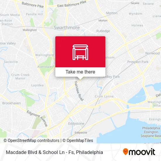 Macdade Blvd & School Ln - Fs map