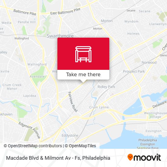 Macdade Blvd & Milmont Av - Fs map