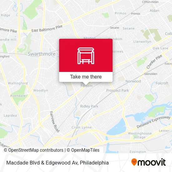 Macdade Blvd & Edgewood Av map