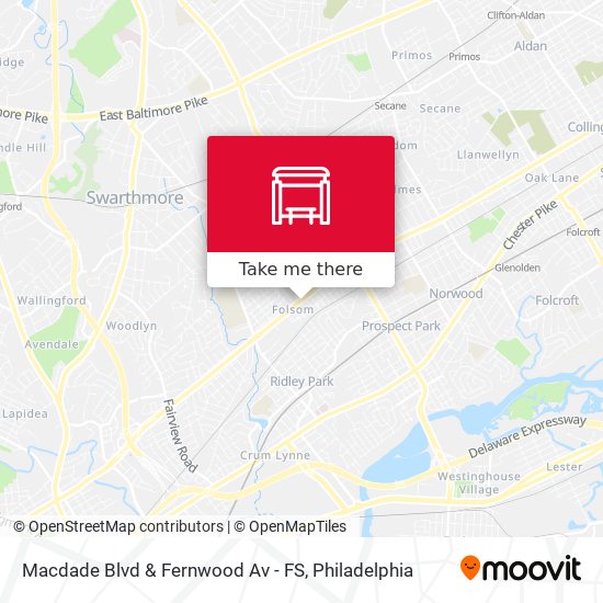 Mapa de Macdade Blvd & Fernwood Av - FS