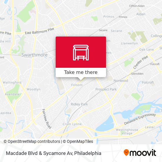 Mapa de Macdade Blvd & Sycamore Av