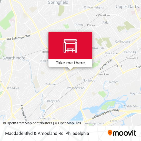 Macdade Blvd & Amosland Rd map
