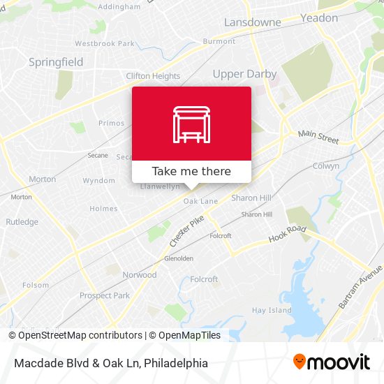 Macdade Blvd & Oak Ln map