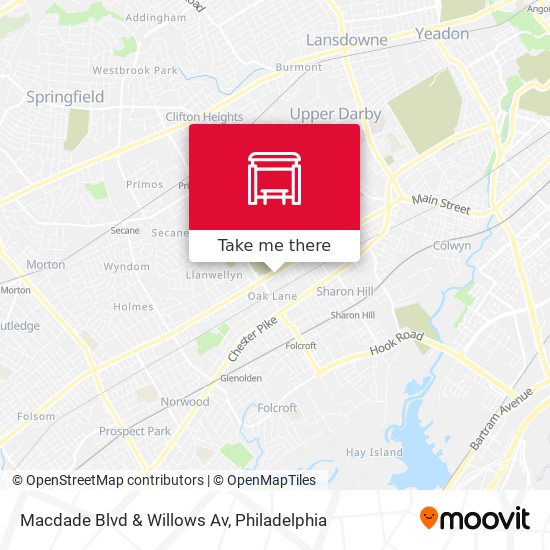Macdade Blvd & Willows Av map
