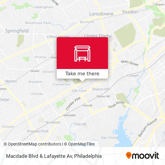 Mapa de Macdade Blvd & Lafayette Av