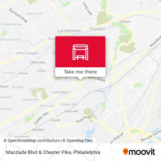Mapa de Macdade Blvd & Chester Pike