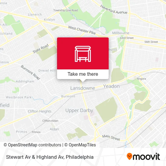 Stewart Av & Highland Av map