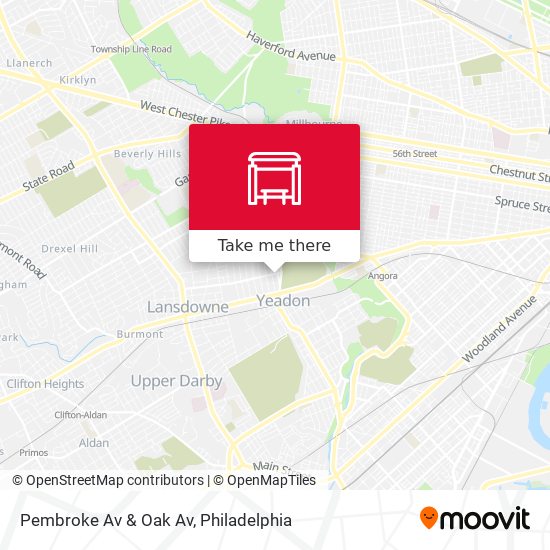Pembroke Av & Oak Av map
