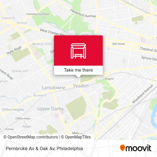 Pembroke Av & Oak Av map