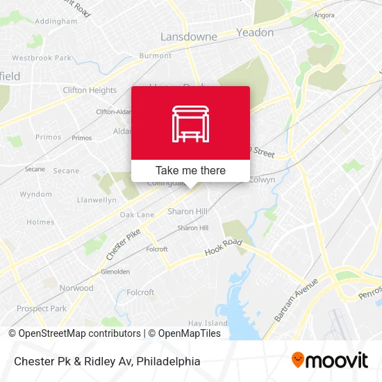 Chester Pk & Ridley Av map