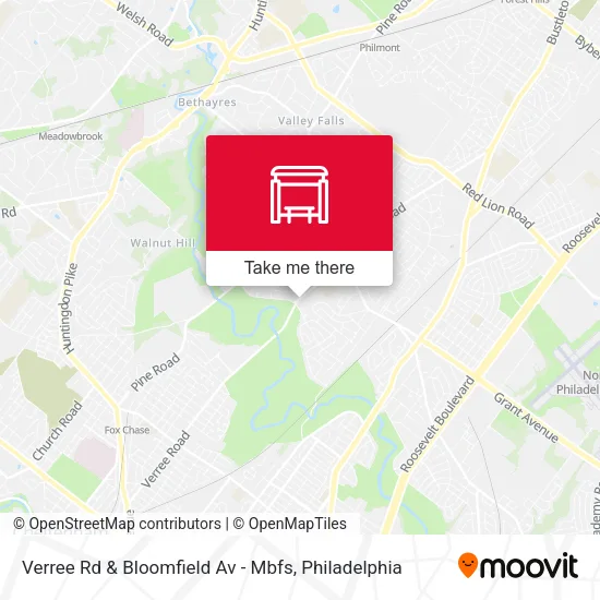 Verree Rd & Bloomfield Av - Mbfs map