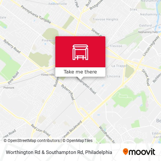 Worthington Rd & Southampton Rd map