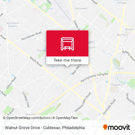 Walnut Grove Drive - Culdesac map