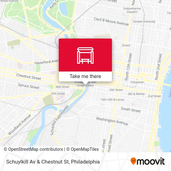 Schuylkill Av & Chestnut St map