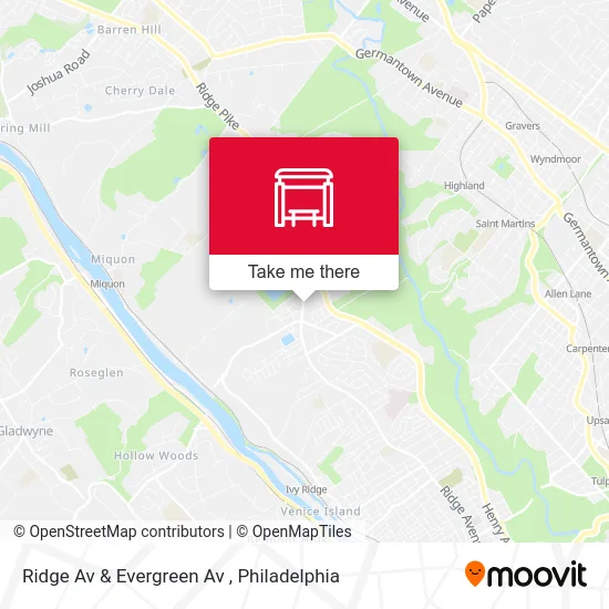 Mapa de Ridge Av & Evergreen Av