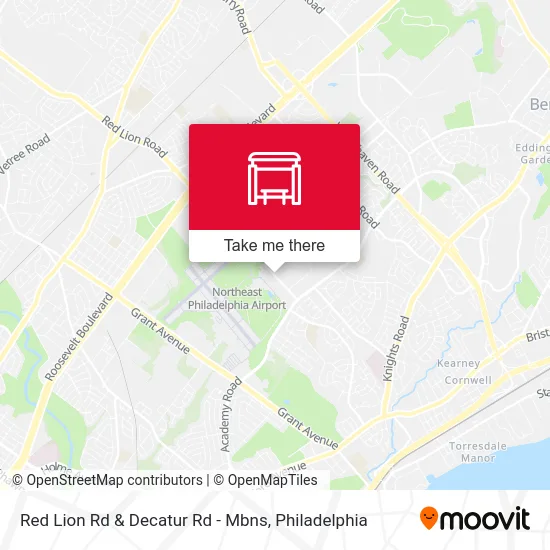 Red Lion Rd & Decatur Rd - Mbns map