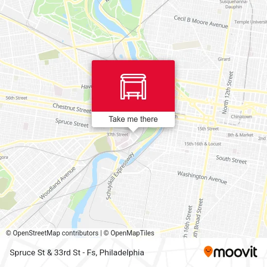 Mapa de Spruce St & 33rd St - Fs