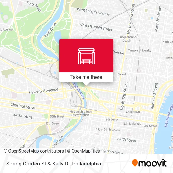 Spring Garden St & Kelly Dr map