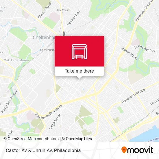 Castor Av & Unruh Av map