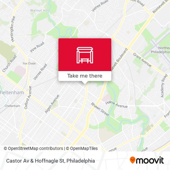 Castor Av & Hoffnagle St map