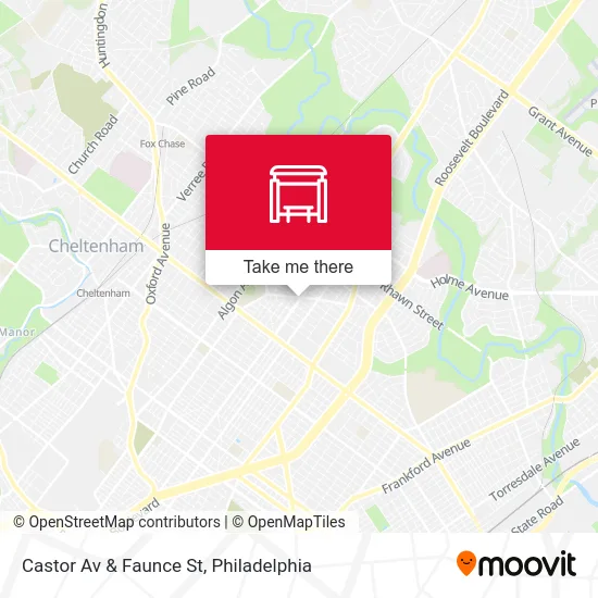 Castor Av & Faunce St map