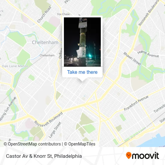 Castor Av & Knorr St map