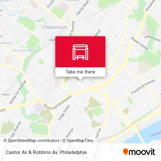 Castor Av & Robbins Av map