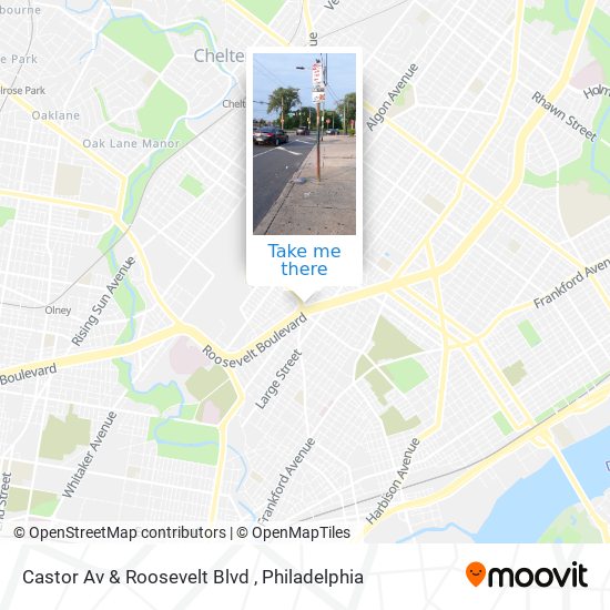 Castor Av & Roosevelt Blvd map
