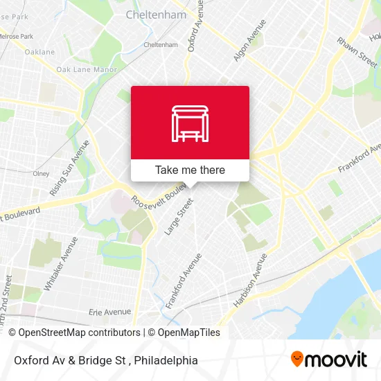 Oxford Av & Bridge St map