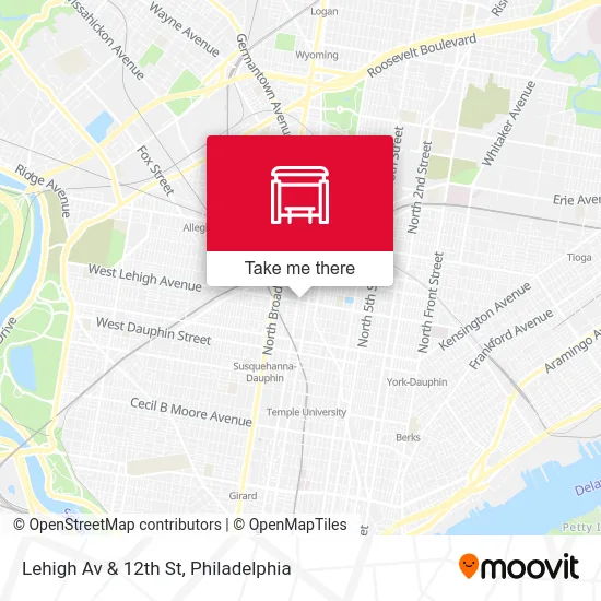 Lehigh Av & 12th St map