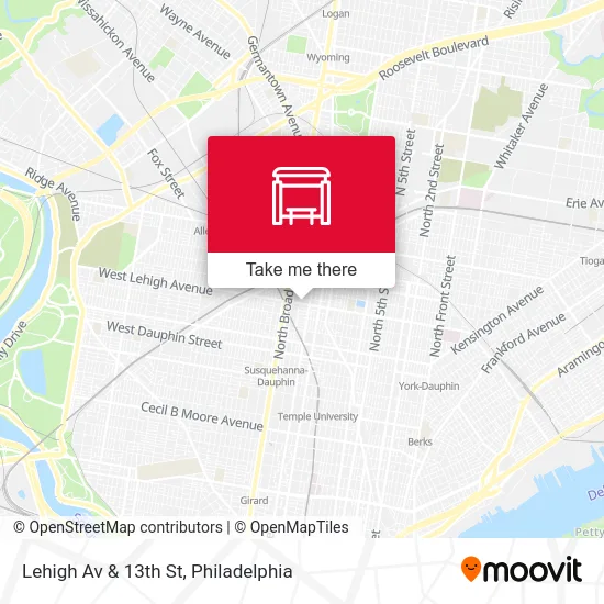 Lehigh Av & 13th St map