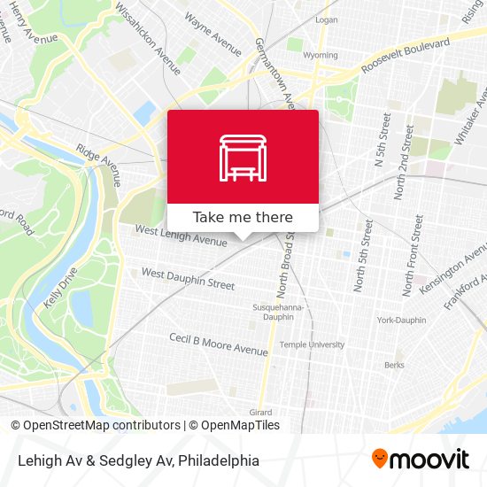 Lehigh Av & Sedgley Av map