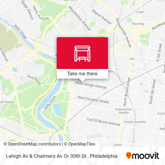 Lehigh Av & Chalmers Av Or 30th St map