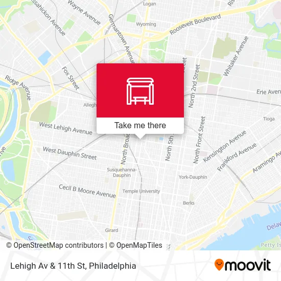 Lehigh Av & 11th St map