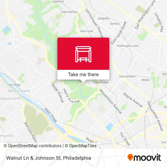 Walnut Ln & Johnson St map