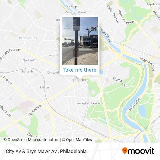 Mapa de City Av & Bryn Mawr Av