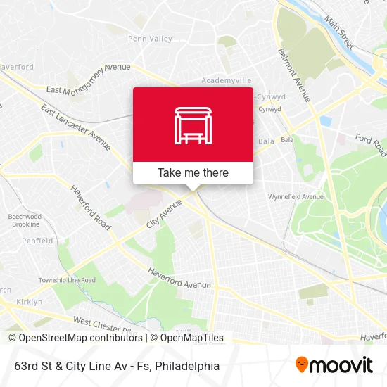 63rd St & City Line Av - Fs map