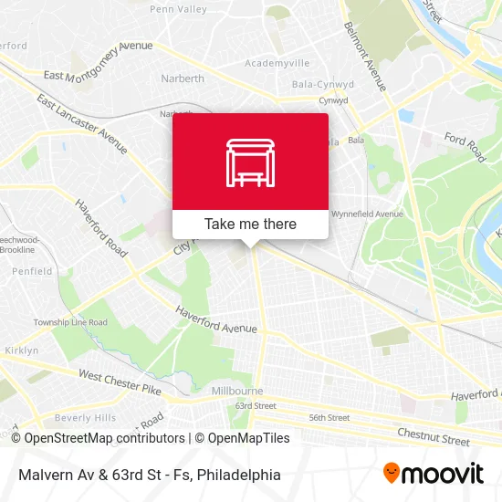 Malvern Av & 63rd St - Fs map