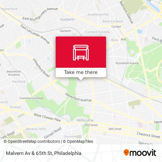 Mapa de Malvern Av & 65th St
