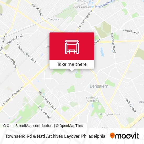 Townsend Rd & Natl Archives Layover map