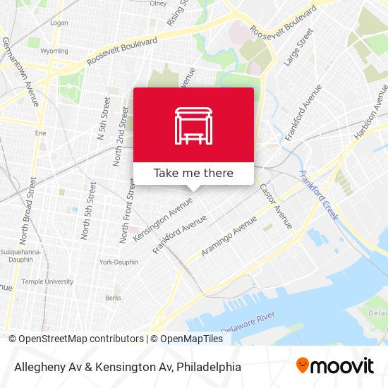 Allegheny Av & Kensington Av map