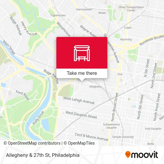 Allegheny & 27th St map