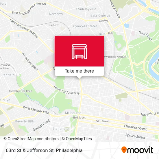 63rd St & Jefferson St map