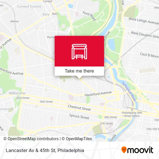 Mapa de Lancaster Av & 45th St