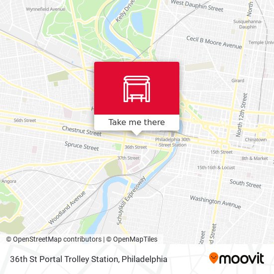 36th St Portal Trolley Station map