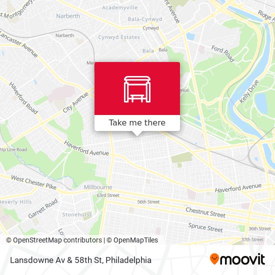 Lansdowne Av & 58th St map