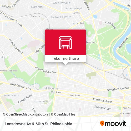 Lansdowne Av & 60th St map